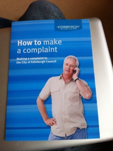 Edinburgh council's complaints brochure
